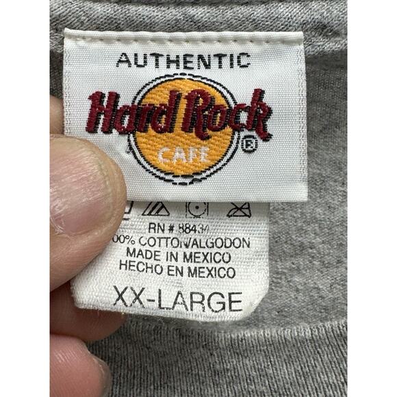 Vintage Hard Rock Cafe Love All Serve All Gray XXL Guitar Red White Blue Patriot - Picture 3 of 8